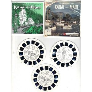Lot of 3 Vintage Viewmaster Reels - Islands of Kauai and Maui - Hawaii